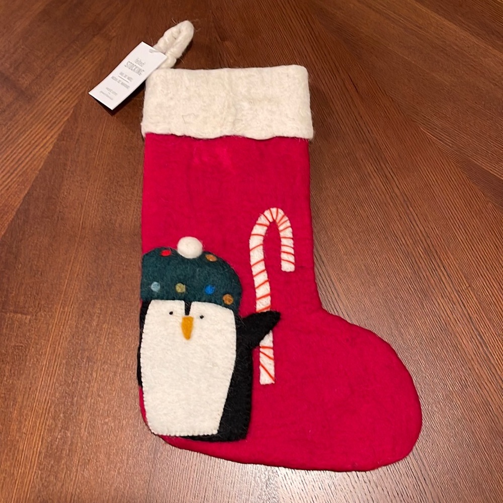 West Elm penguin stocking
